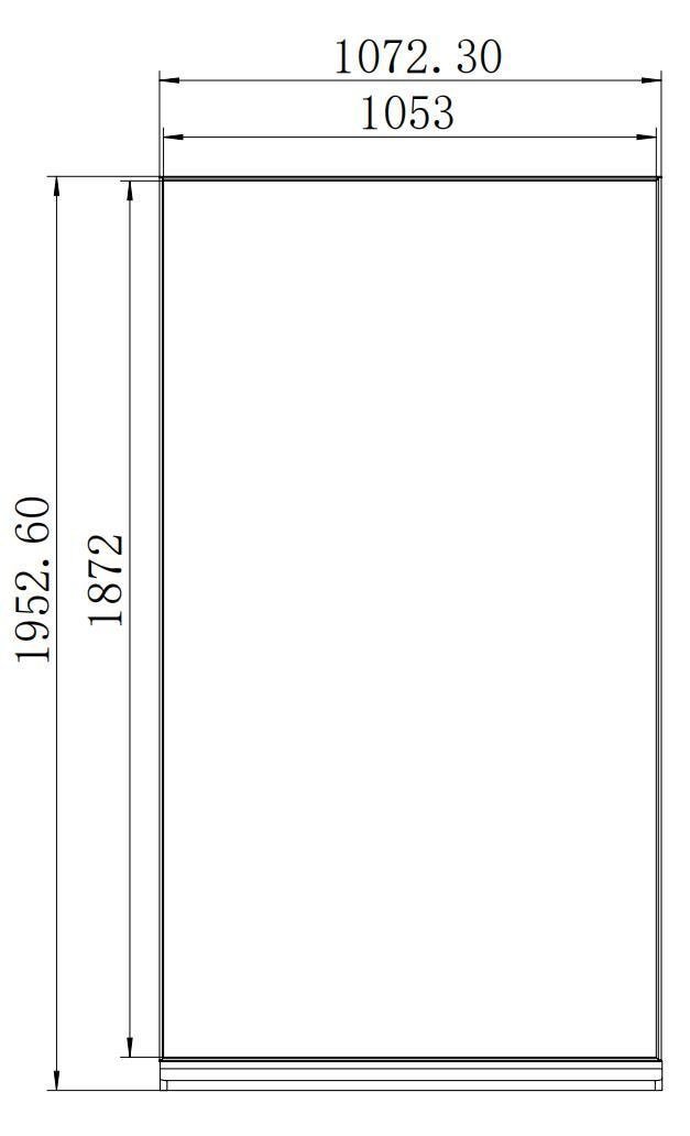 JM-85LD03 front-view dimensional drawing