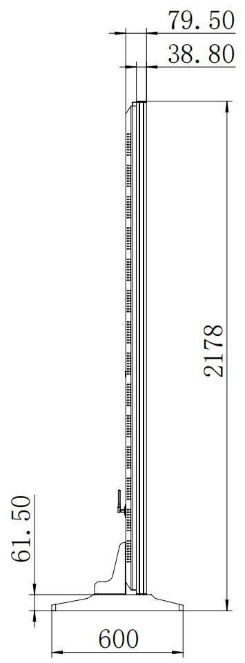 JM-LD98 side-view dimensional drawing