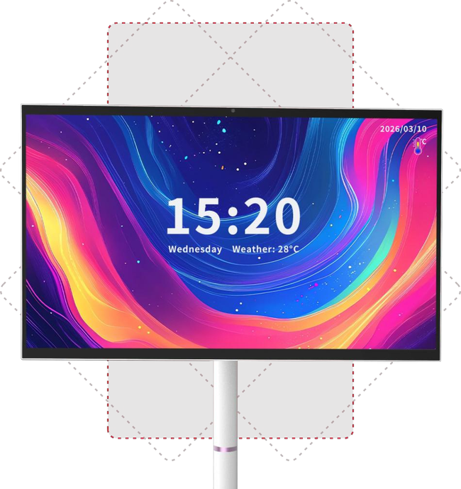 Portable TV 32" rotating between landscape and portrait orientation